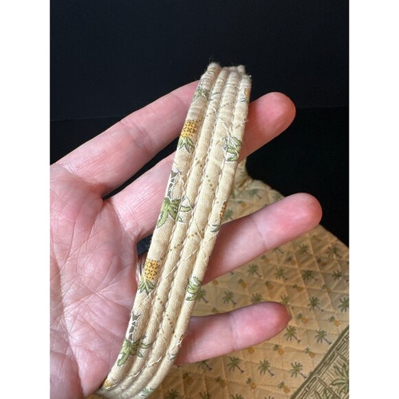 Tanya Lee Quilted Shoulder Bag Palm Tree Pineapple Tropical - Picture 5 of 7